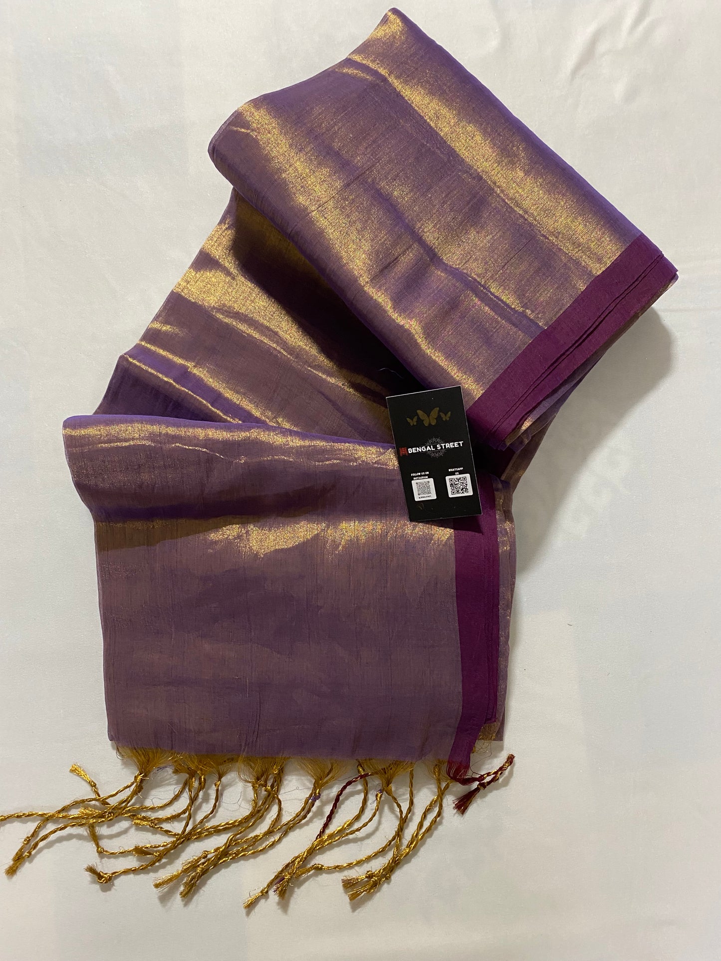 Raga Tissue Saree (Rose Gold)