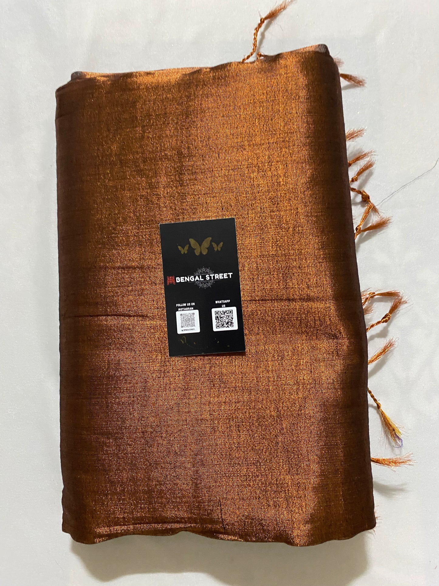 Raga Tissue Saree: Copper