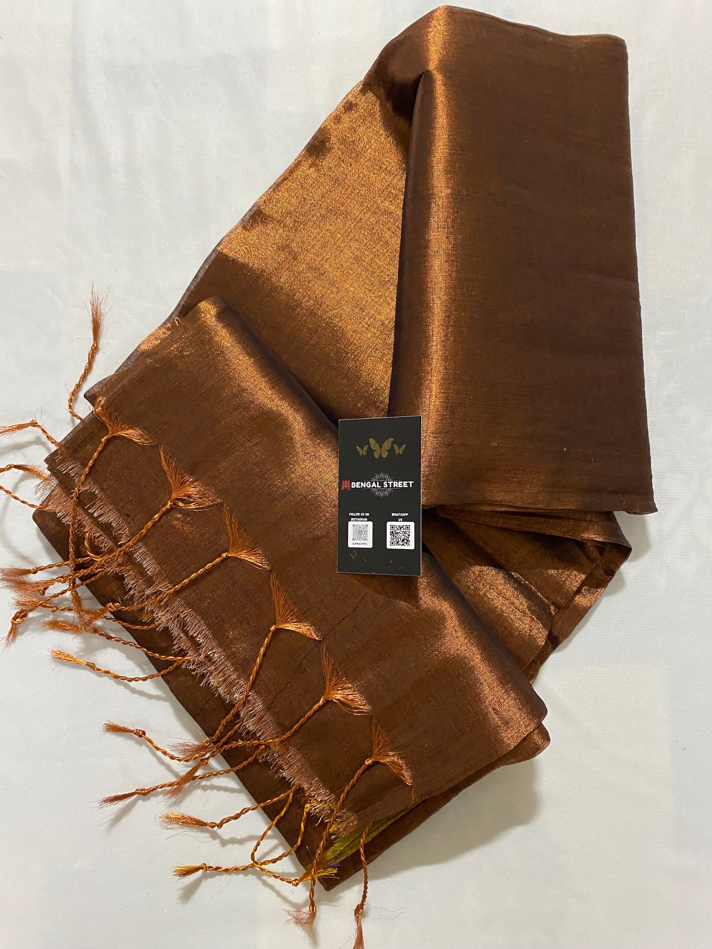 Raga Tissue Saree: Copper