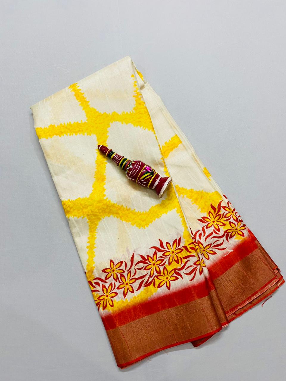 Bapta Silk Saree - Durga Maa Print