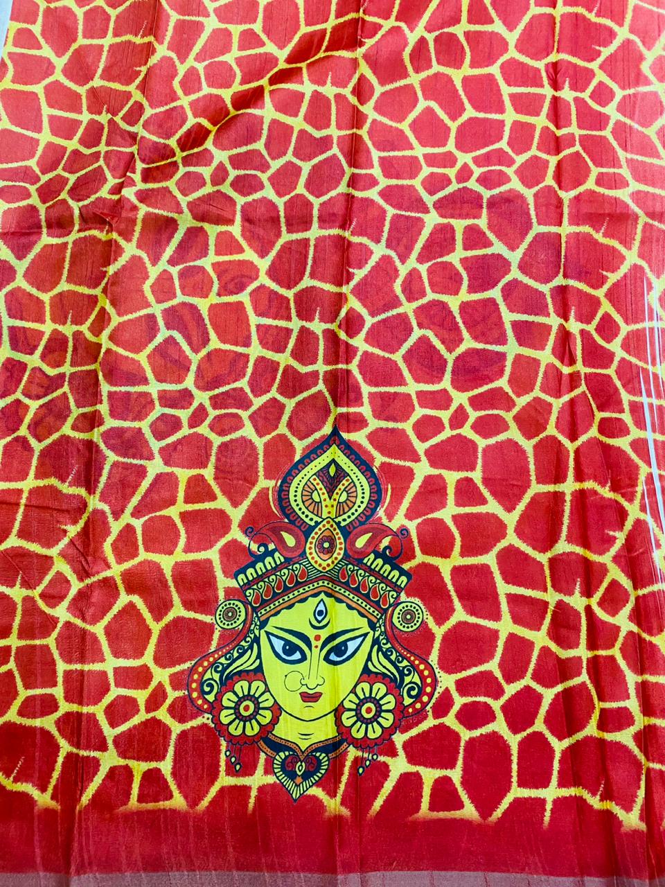 Bapta Silk Saree - Durga Maa Print