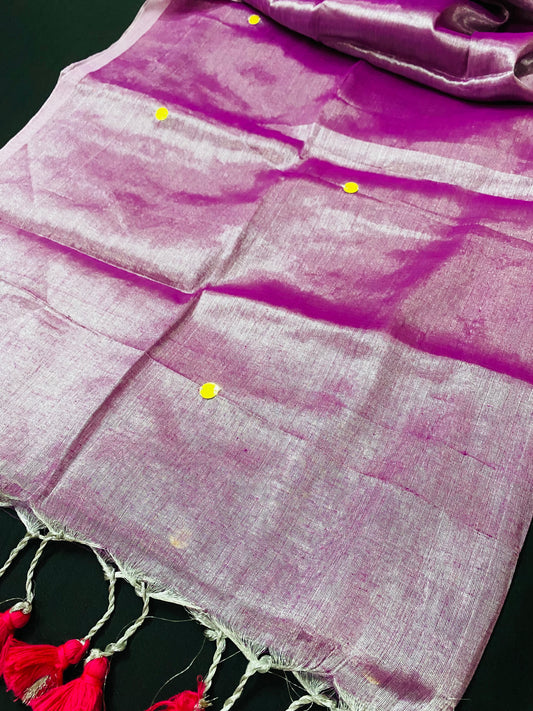 Raga Tissue with Gini & Tassels - Pink