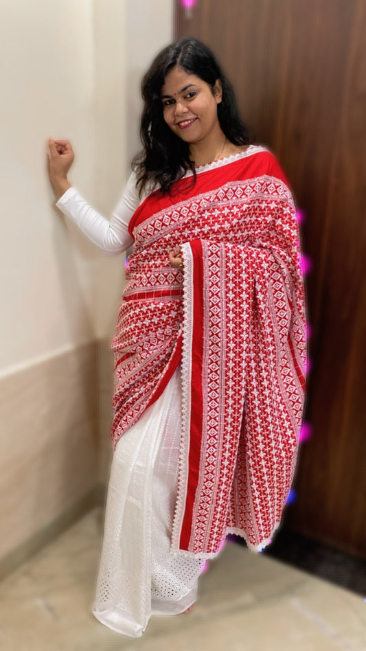 Hakooba Saree: Red