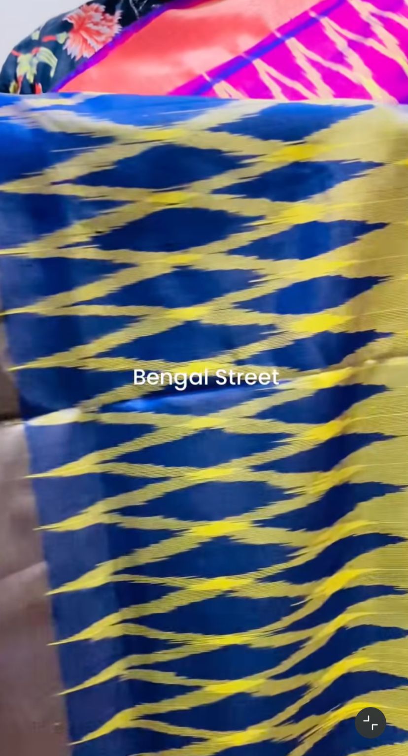 Pure Katan Silk Ganga Jamuna Paar Saree