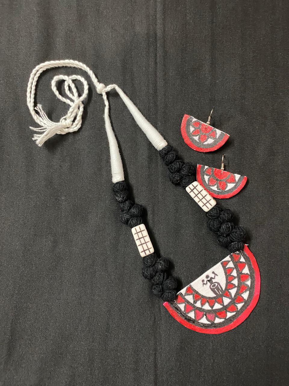 Warli Handpainted Necklace Set