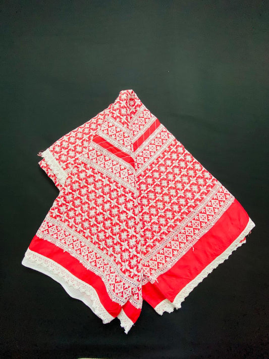 Hakooba Saree: Dark Red