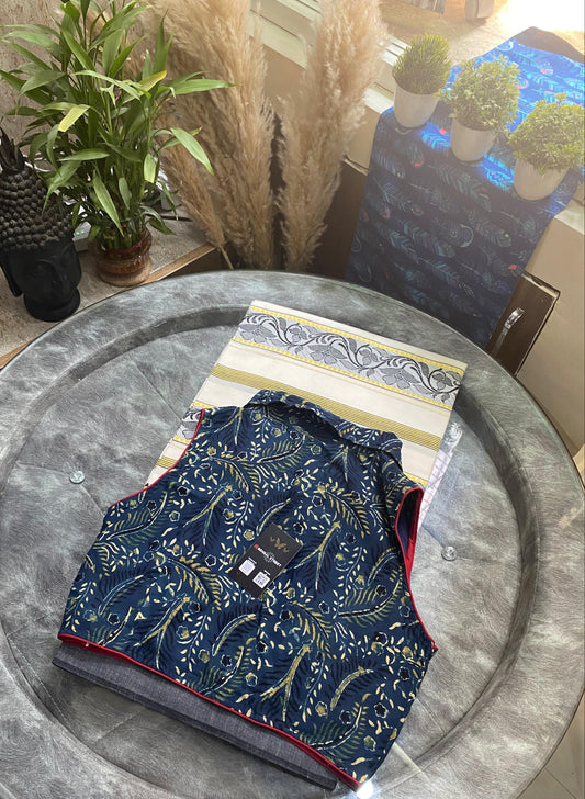 Madhobi lata: Dhonekhali Cotton Saree + Designer Blouse