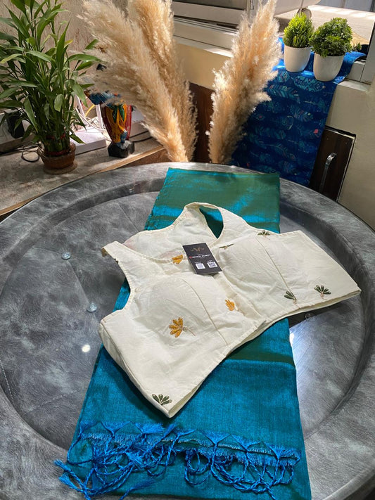 Noor: Raga Tissue Saree + Designer Blouse