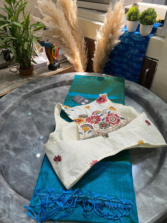 Noor: Raga Tissue Saree + Designer Blouse